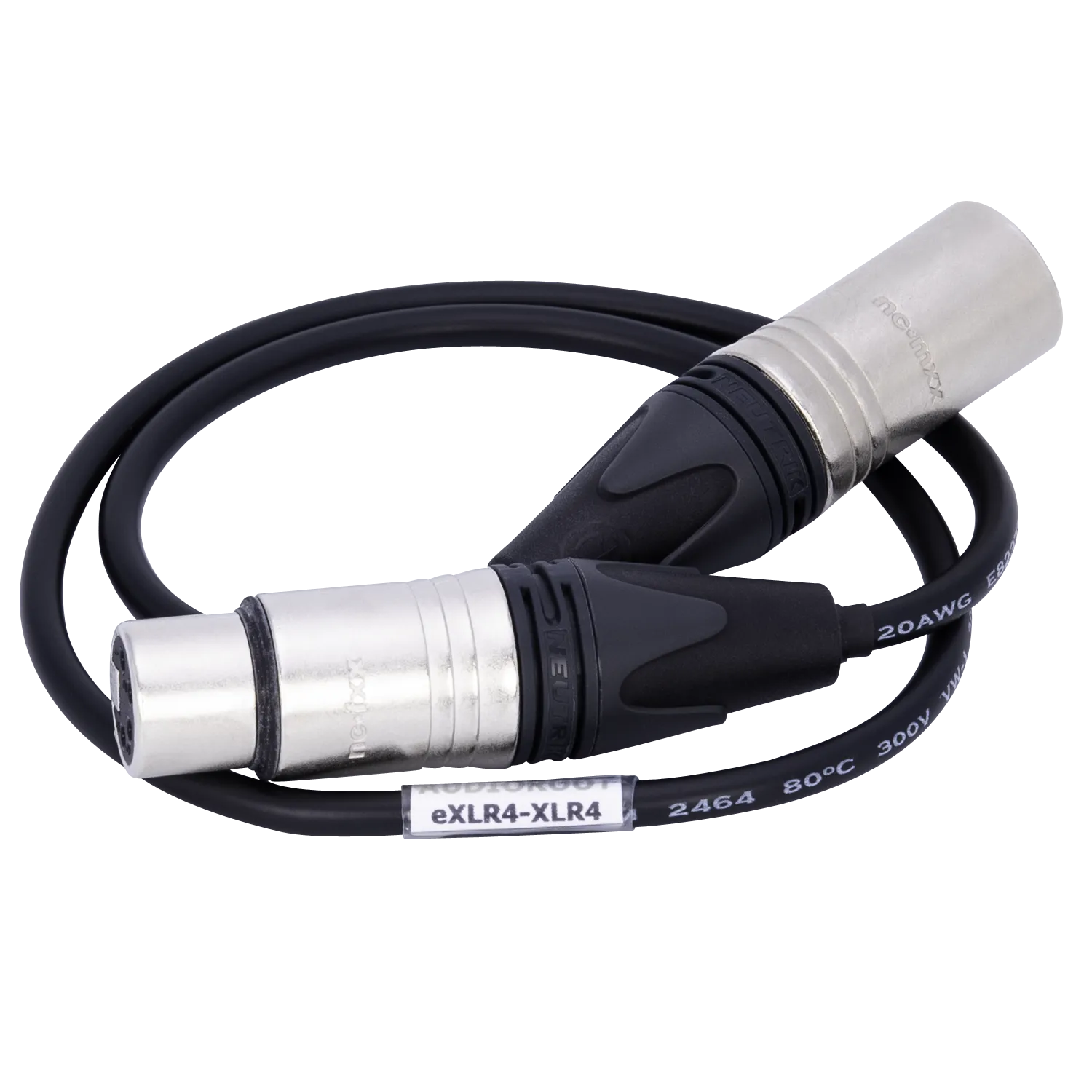 BSRF Audioroot eXLR4-XLR4 câble d’alimentation XLR 4 broches 60 cm