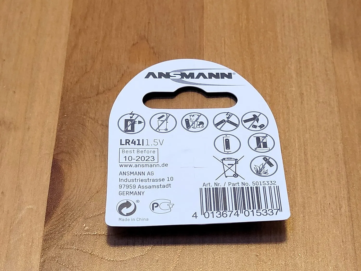 ANSMANN LR41 pile bouton alcaline 1,5 V 1 pièce