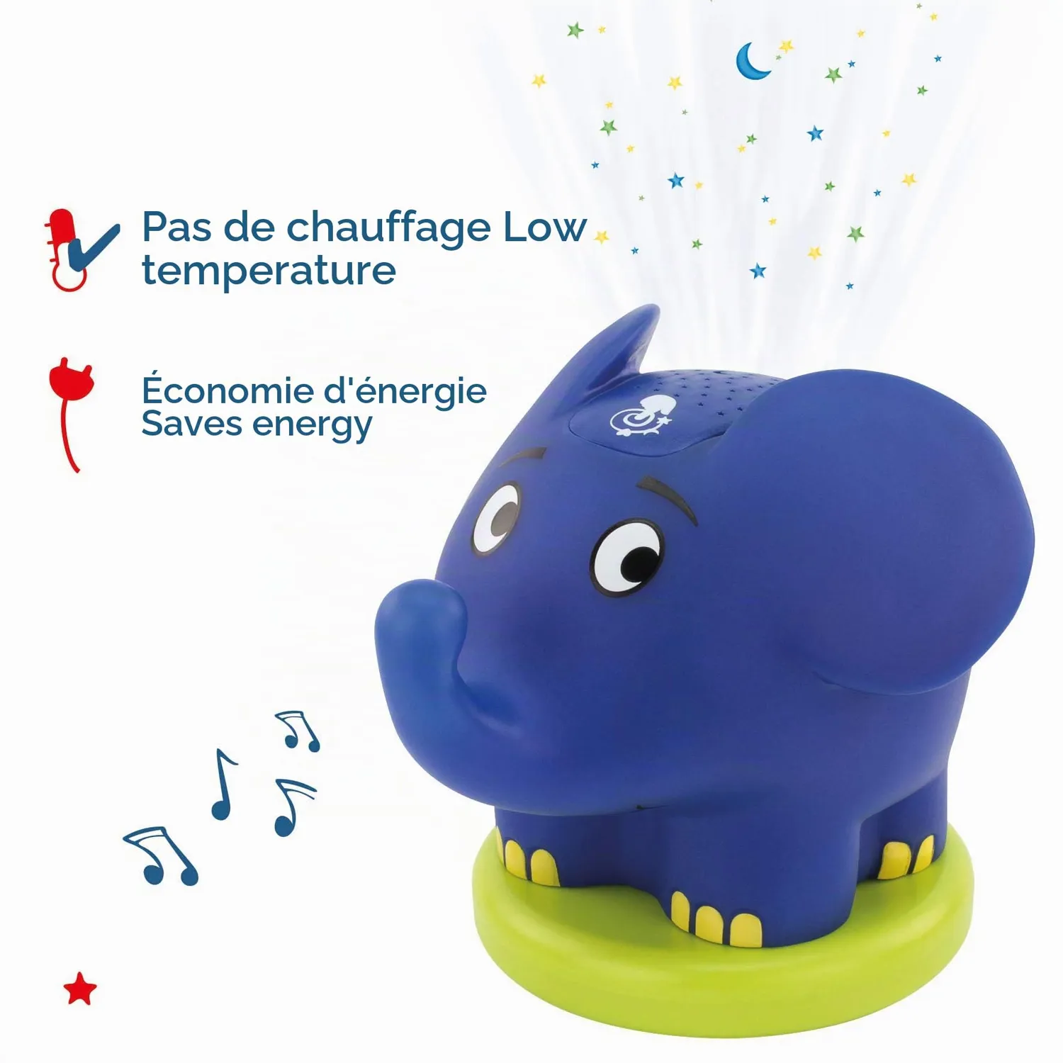 ANSMANN projecteur ciel étoilé éléphant veilleuse 1 pièce LED