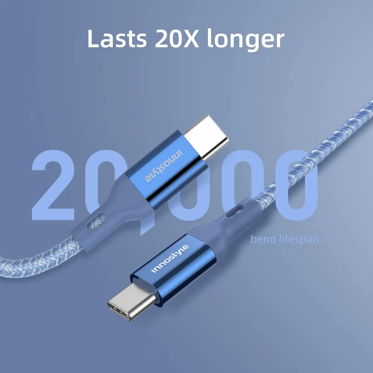 Innostyle PowerFlex câble USB-C vers USB-C 2 m 60 W Kevlar