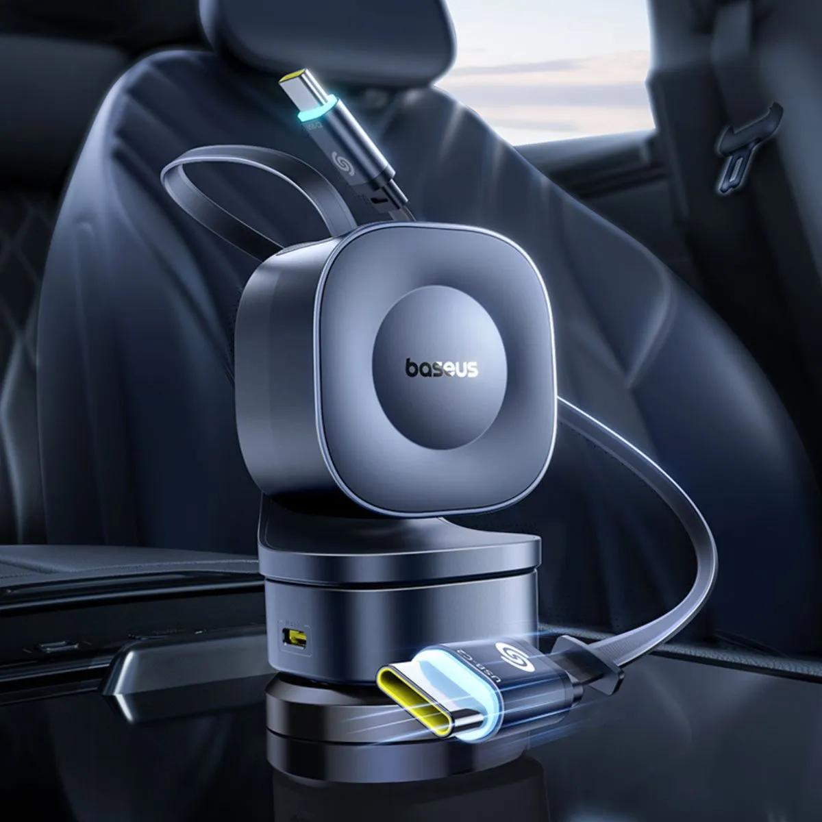 Baseus PrimeTrip VR2 Max chargeur voiture 240 W câble rétractable