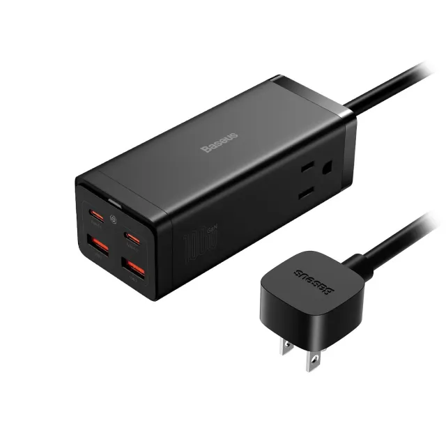 Baseus PowerCombo GaN3 Pro multiprise 6 ports 100 W pour bureau