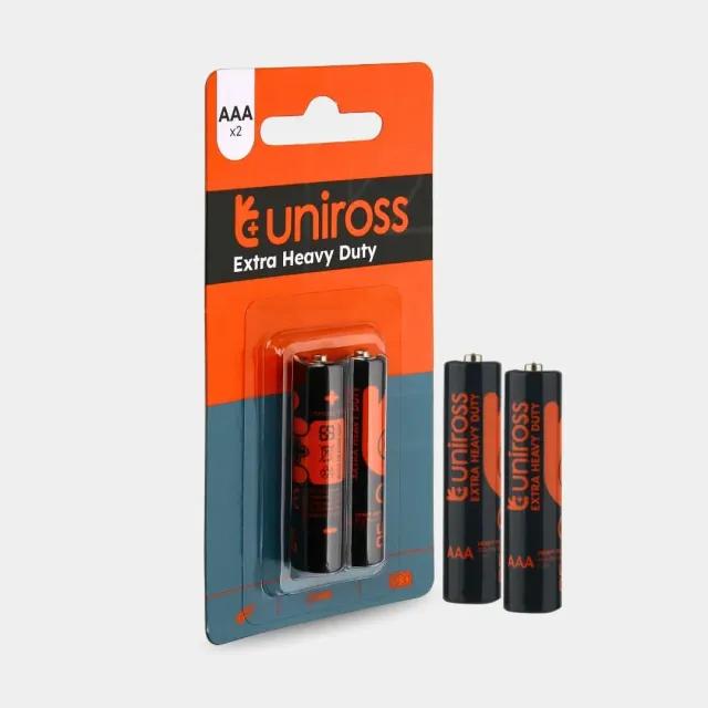 Uniross Heavy Duty R03 AAA pile zinc blister de 2 sans mercure