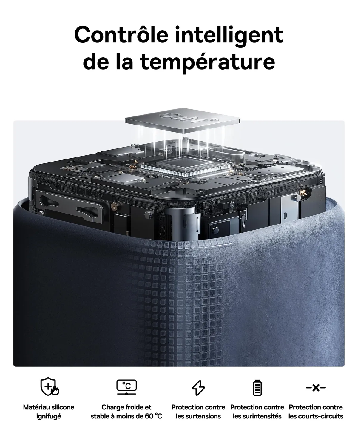 Baseus chargeur USB-C GaN 45 W avec câble 1 m 1 pièce compact