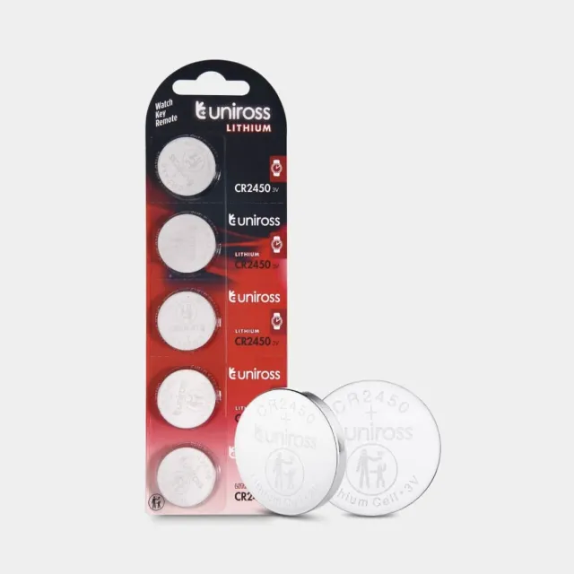 Uniross CR2450 pile bouton lithium 3V lot de 5