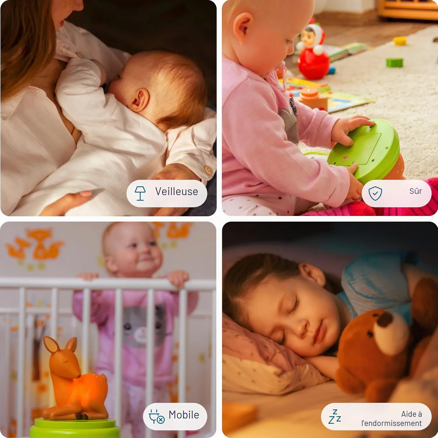 ANSMANN Biche veilleuse LED enfant tactile petit modèle