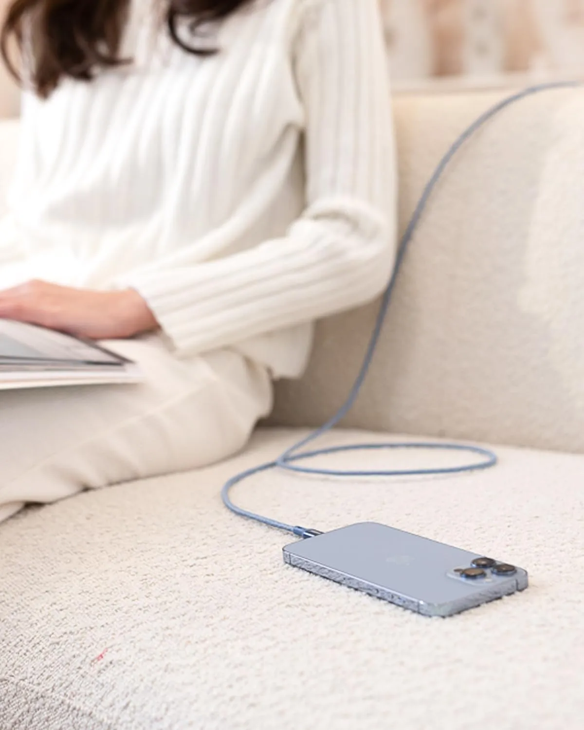 Innostyle PowerFlex USB-C Lightning câble bleu 2 m Kevlar