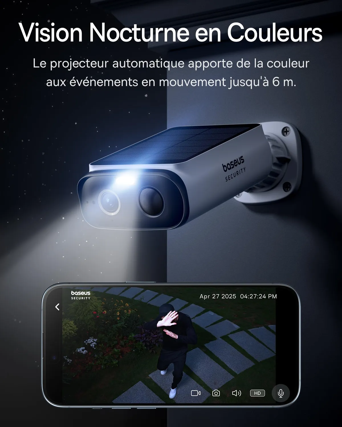 Baseus Security S1 Lite Solocam caméra solaire Wi-Fi 1 caméra 2K