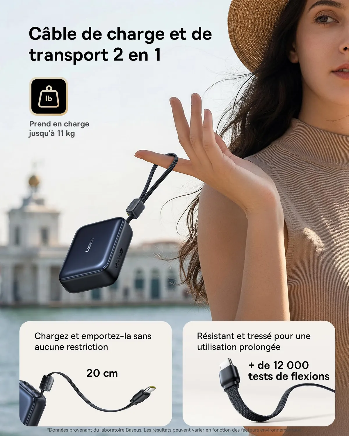 Baseus AC22 Mini batterie externe 20 000 mAh 45 W USB-C