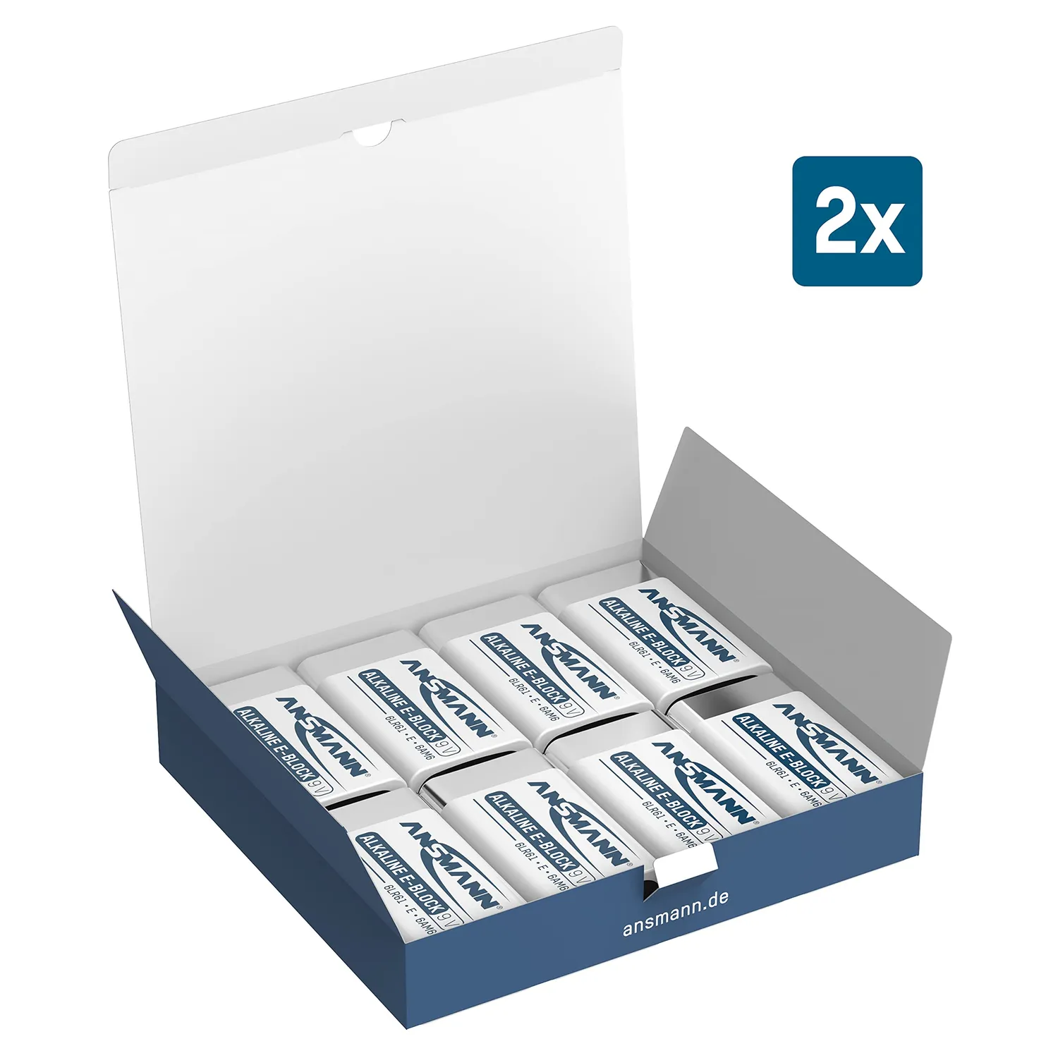 ANSMANN Longlife 6LR61 piles alcalines 9 V lot de 16 longue durée