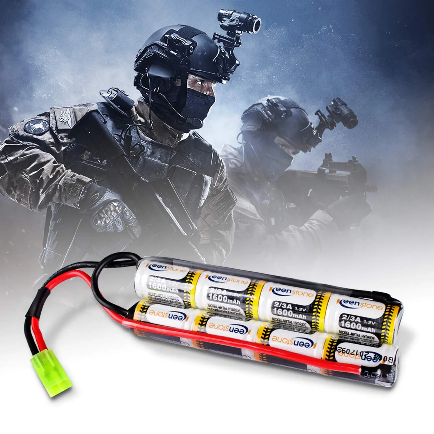 Keenstone batterie airsoft NiMH 9,6V 1600 mAh nunchuk
