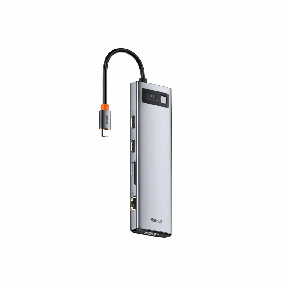 Baseus Joystar 11-en-1 hub USB-C double écran 4K HDMI