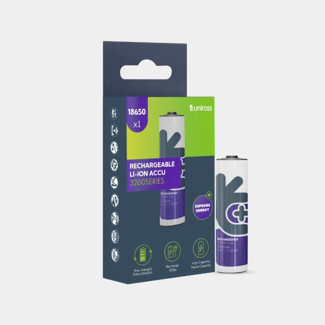 Uniross 18650 pile rechargeable Li-ion 3200mAh