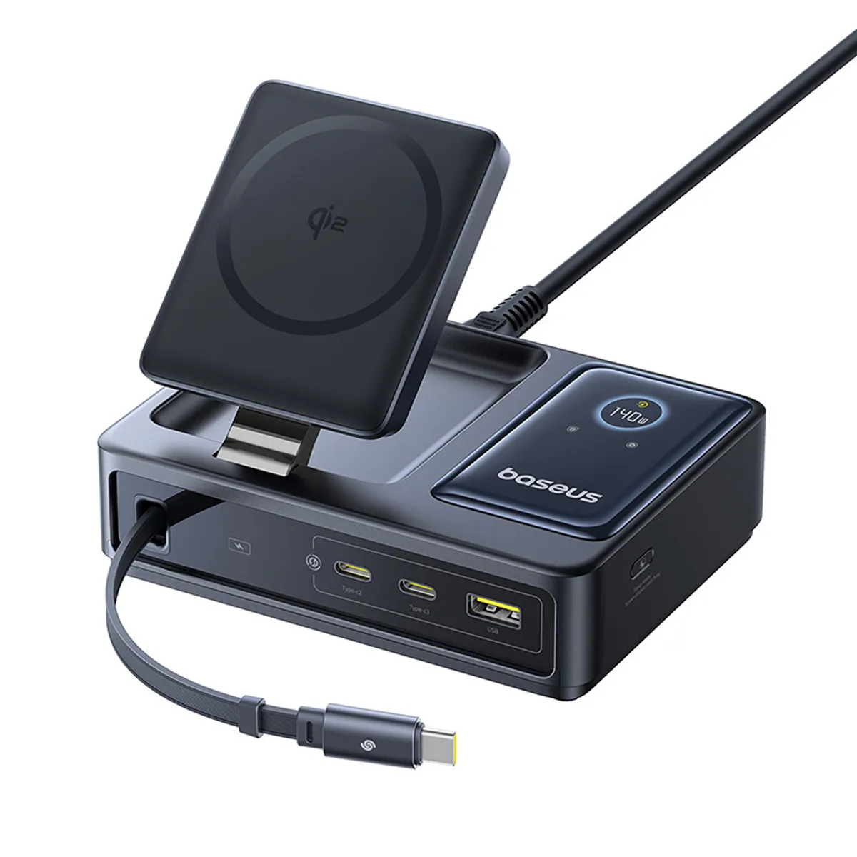 Baseus Nomos 5-in-1 chargeur de bureau Qi2 140 W
