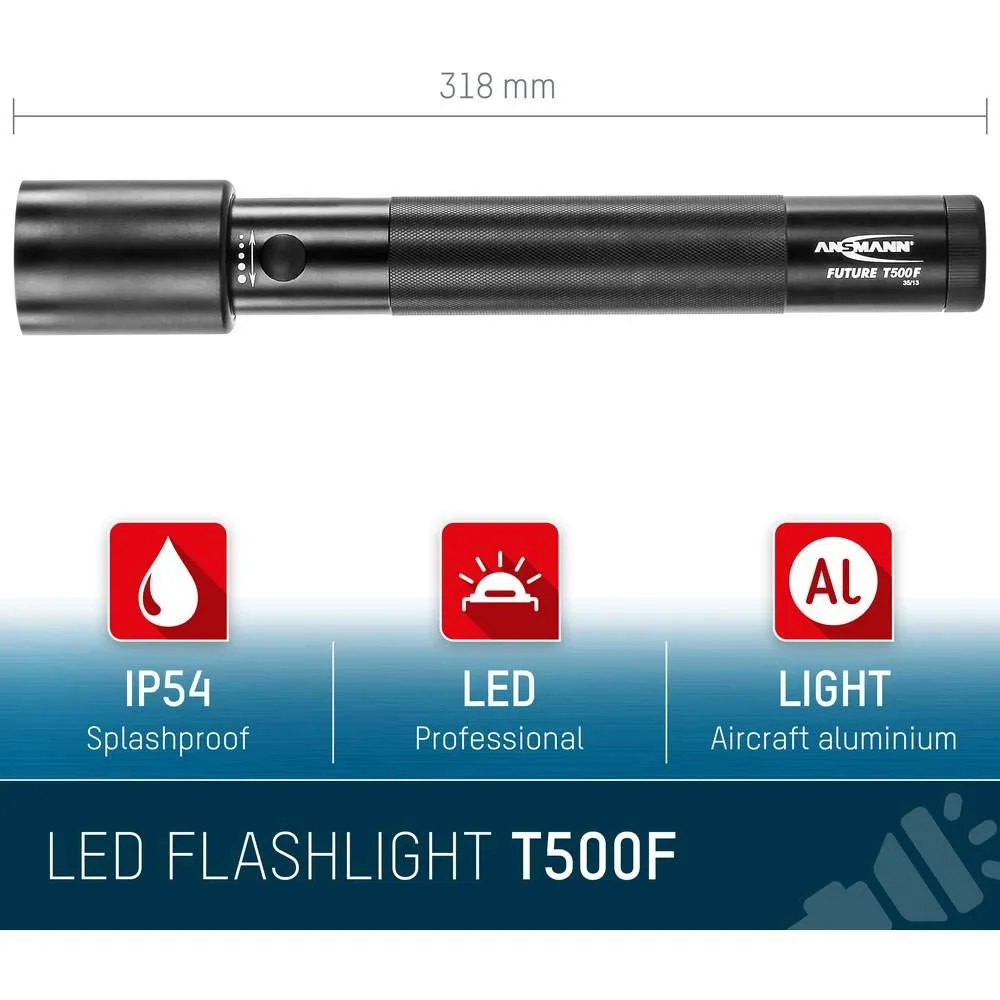ANSMANN Future T500F lampe torche LED 710 lm aluminium focusable