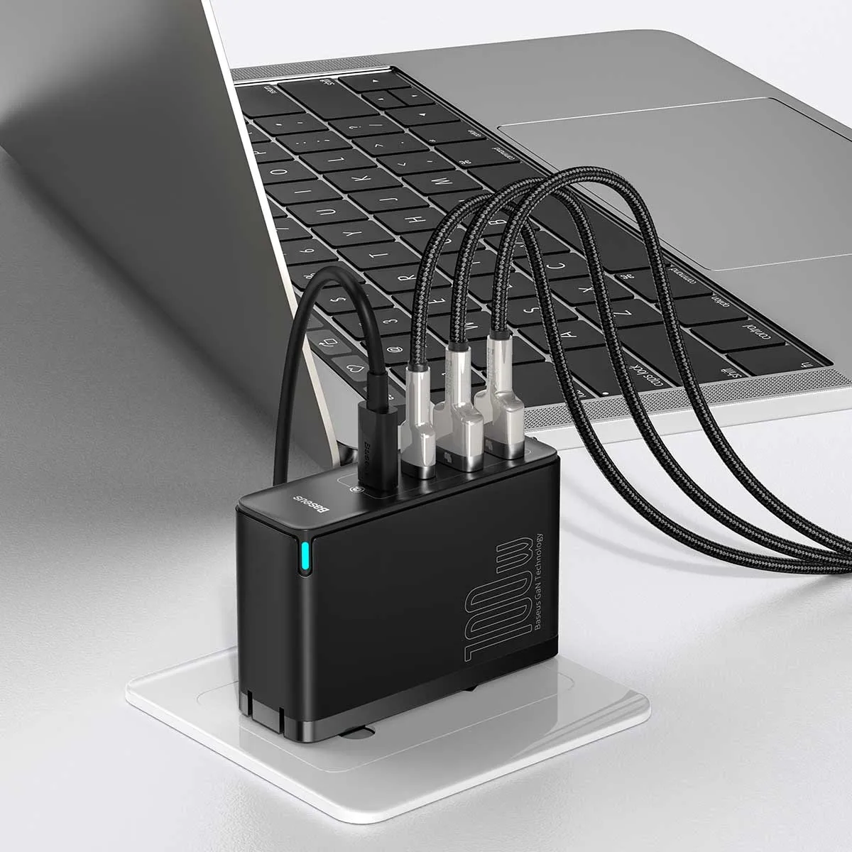 Baseus GaN2 chargeur rapide 4 ports 100 W noir