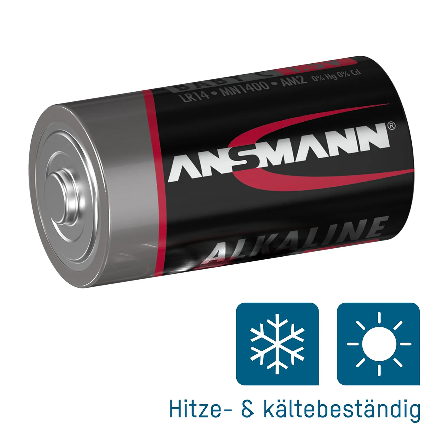 ANSMANN piles Baby C LR14 alcalines 1,5 V lot de 20