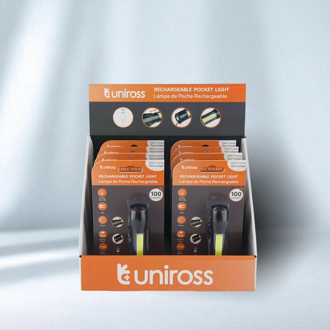 Uniross Rechargeable Pocket Light lampe torche 100 lm USB rechargeable