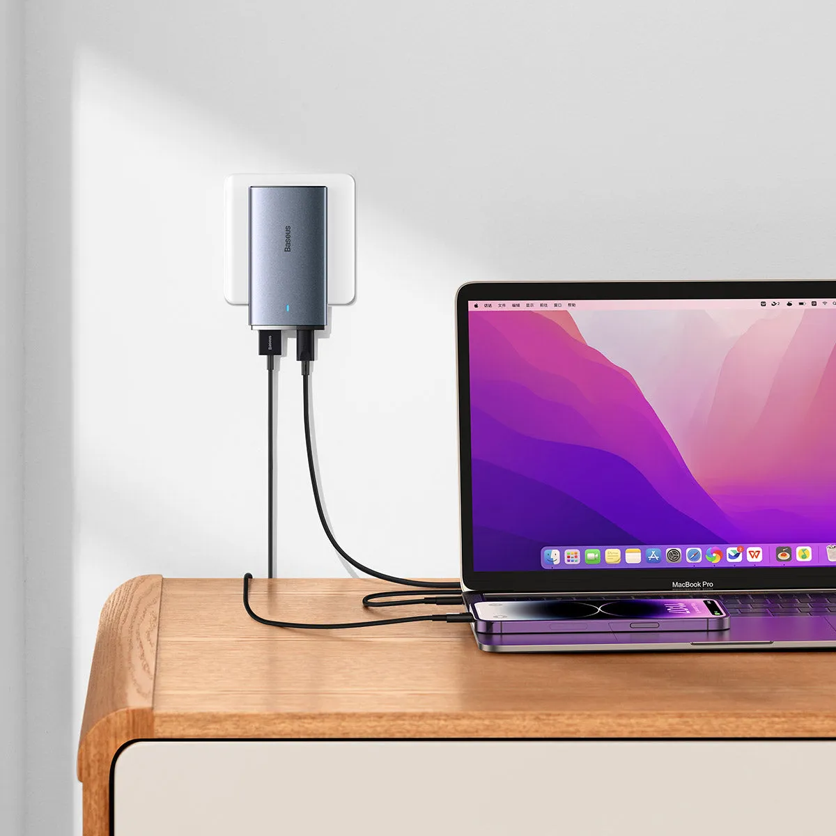 Baseus GaN5 Pro chargeur USB-C 65 W de voyage