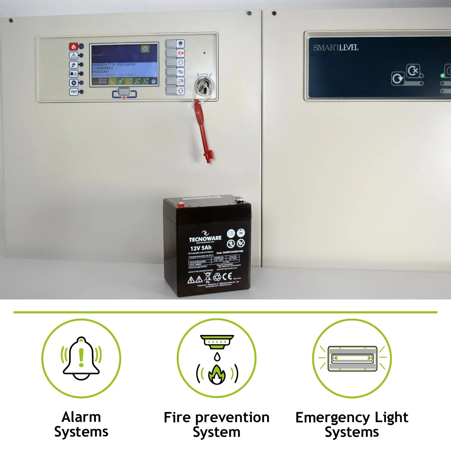 Tecnoware Power Systems Batterie 12 V 5 Ah pour onduleur étanche