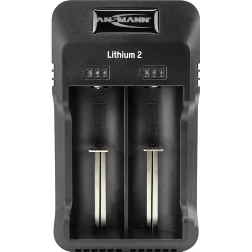 ANSMANN Lithium 2 chargeur piles AA AAA et Li-Ion 2 emplacements noir