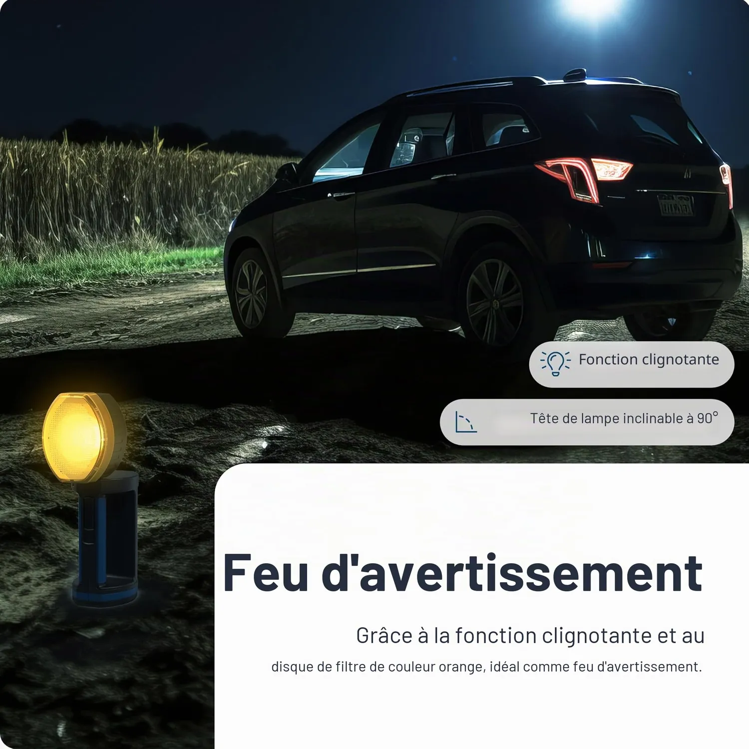 ANSMANN baladeuse LED rechargeable 5200 mAh magnétique