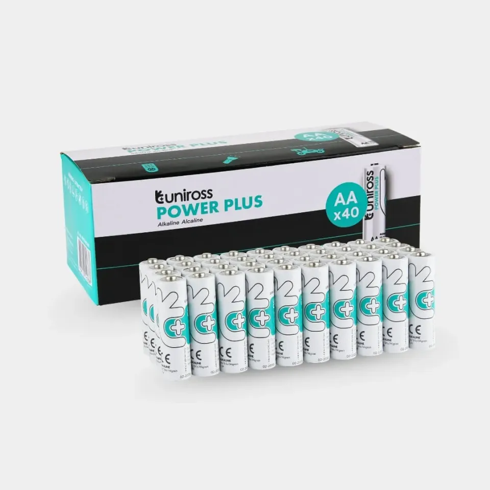 Uniross Power Plus LR6 pile AA alcaline boîte 40
