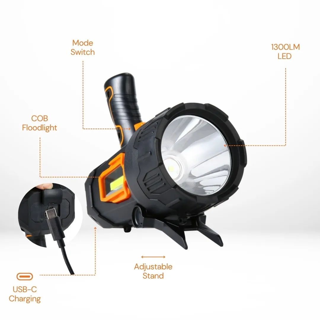 Uniross Multipurpose Rechargeable Spotlight ULSA06 projecteur 1 300 lm