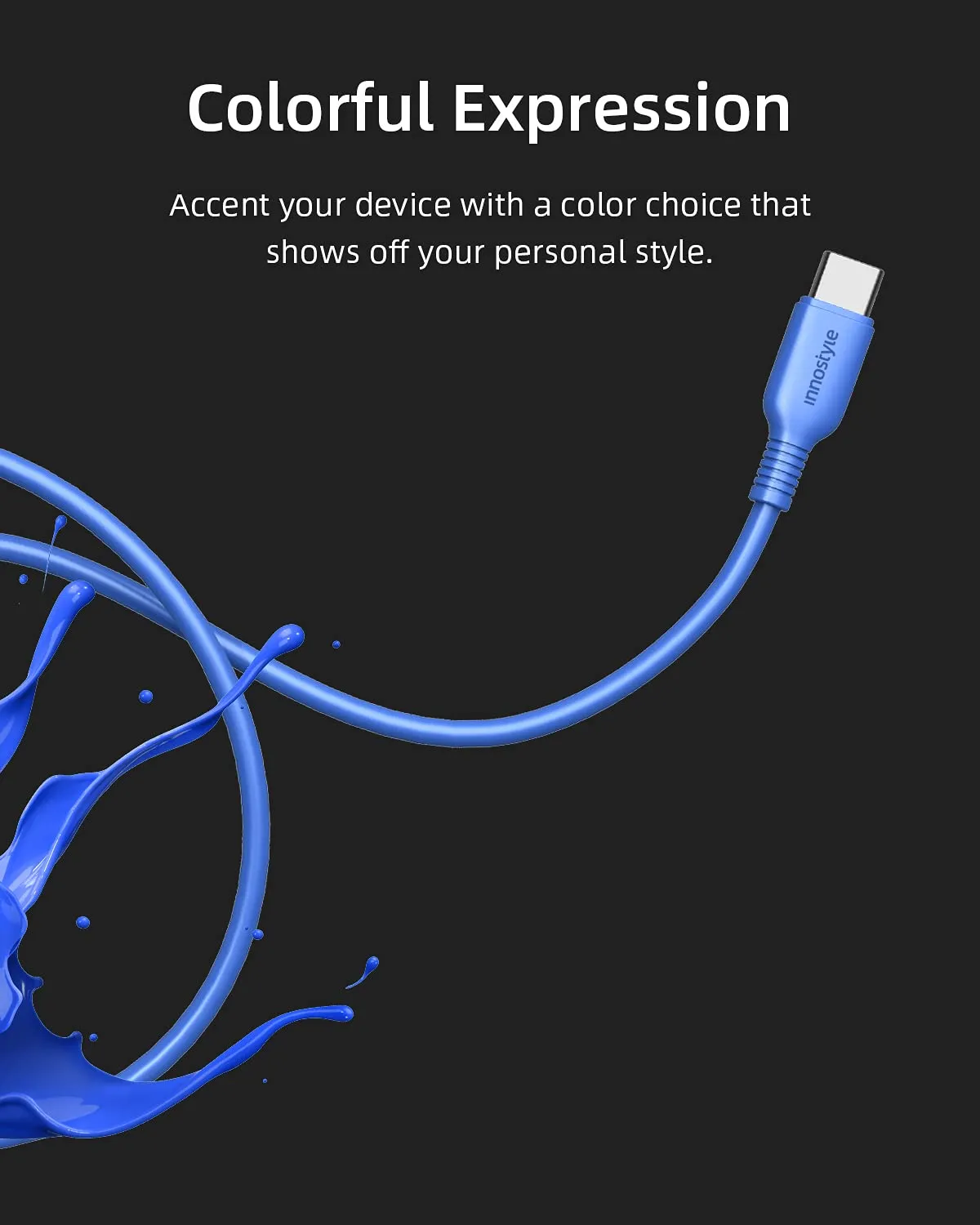 Innostyle Jazzy câble USB-C Lightning MFi 1m bleu