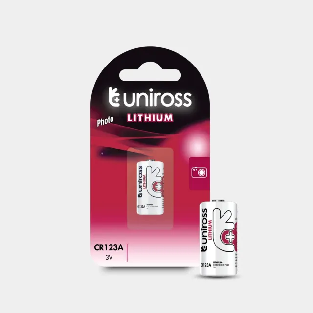 Uniross CR123A pile lithium 3 V blister de 1