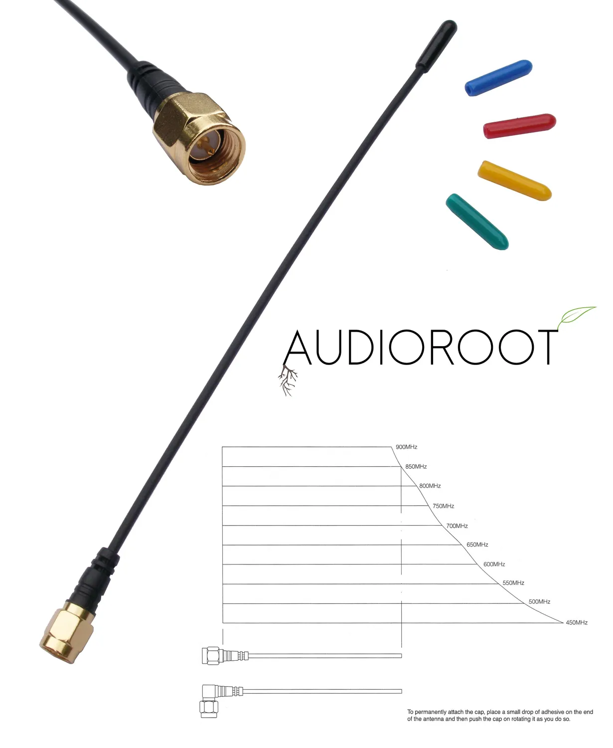 BSRF Audioroot SMA-ANT antenne SMA 450–900 MHz