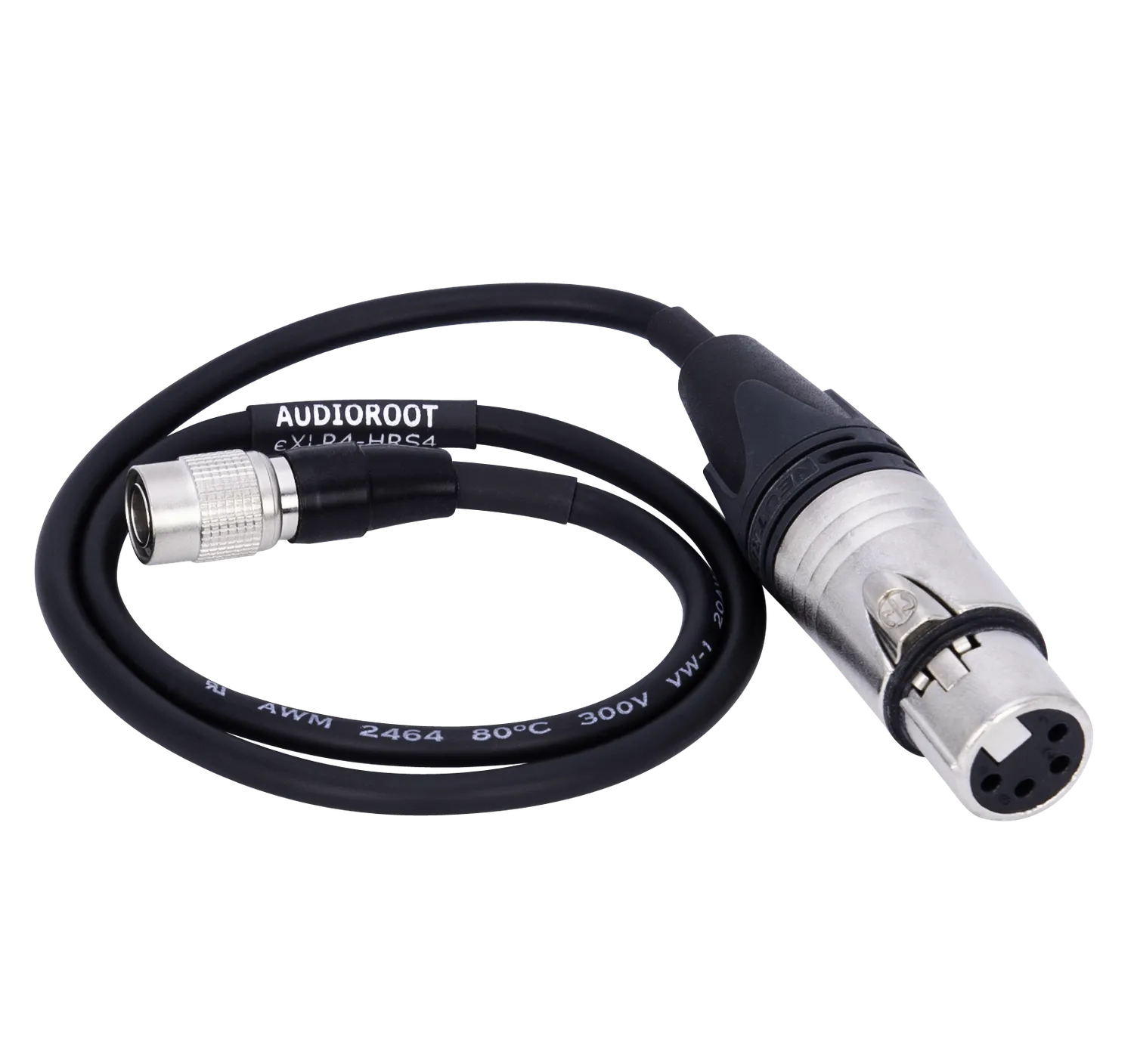 Audioroot eXLR4-HRS4 câble XLR 4pts vers Hirose 60cm
