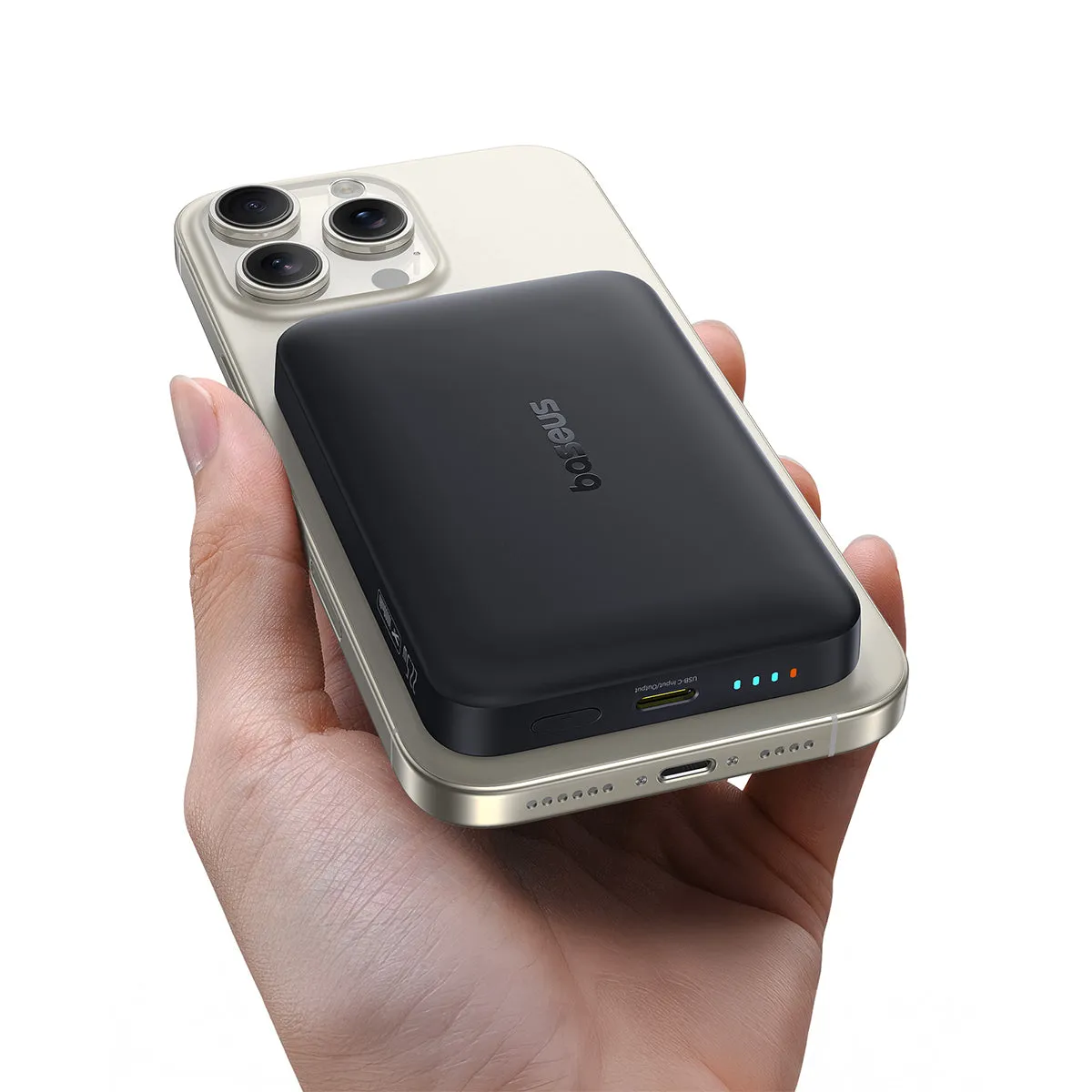 Baseus EnerFill FM11 batterie externe magnétique 10 000 mAh 22,5 W noire