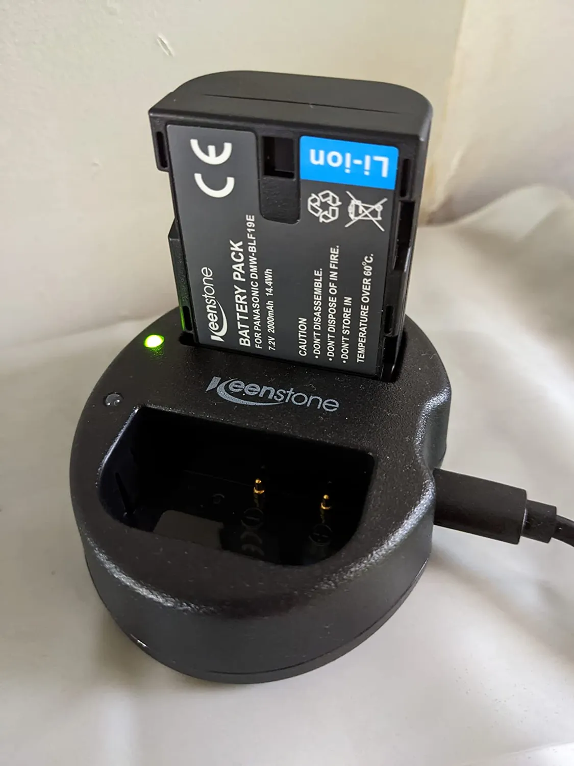 Keenstone DMW-BLF19E batteries appareil photo 2000 mAh lot de 2