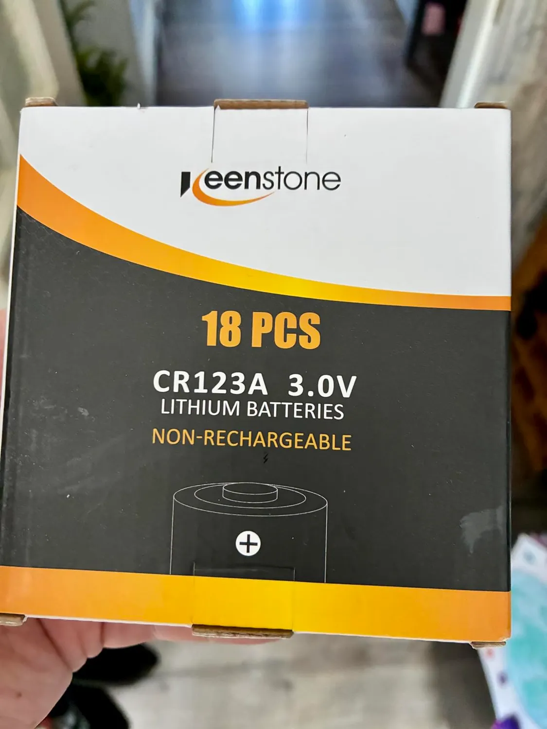 Keenstone CR123A piles lithium 3 V 24 pièces 1600 mAh