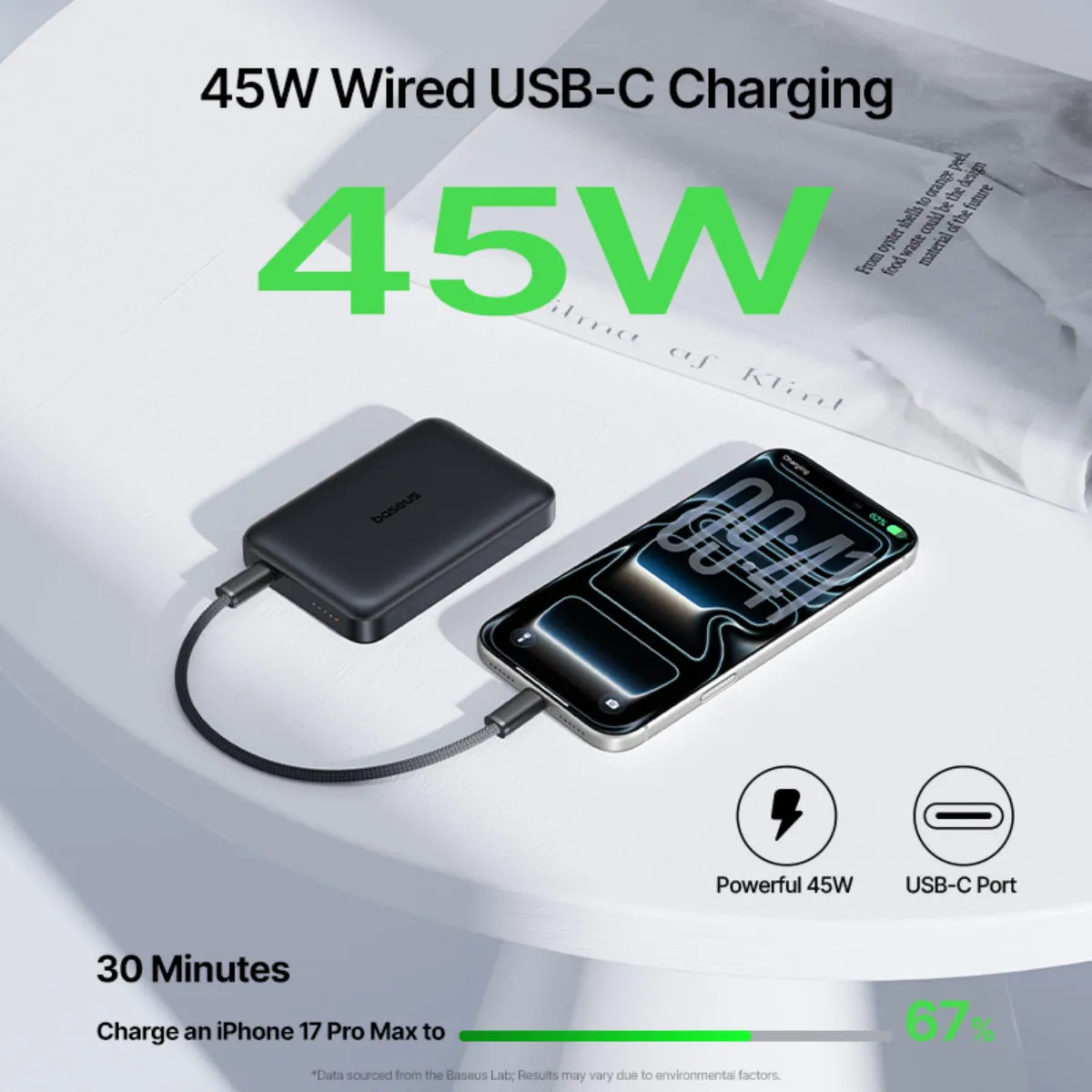 Baseus EnerFill FM21 batterie magnétique 10000mAh 45W