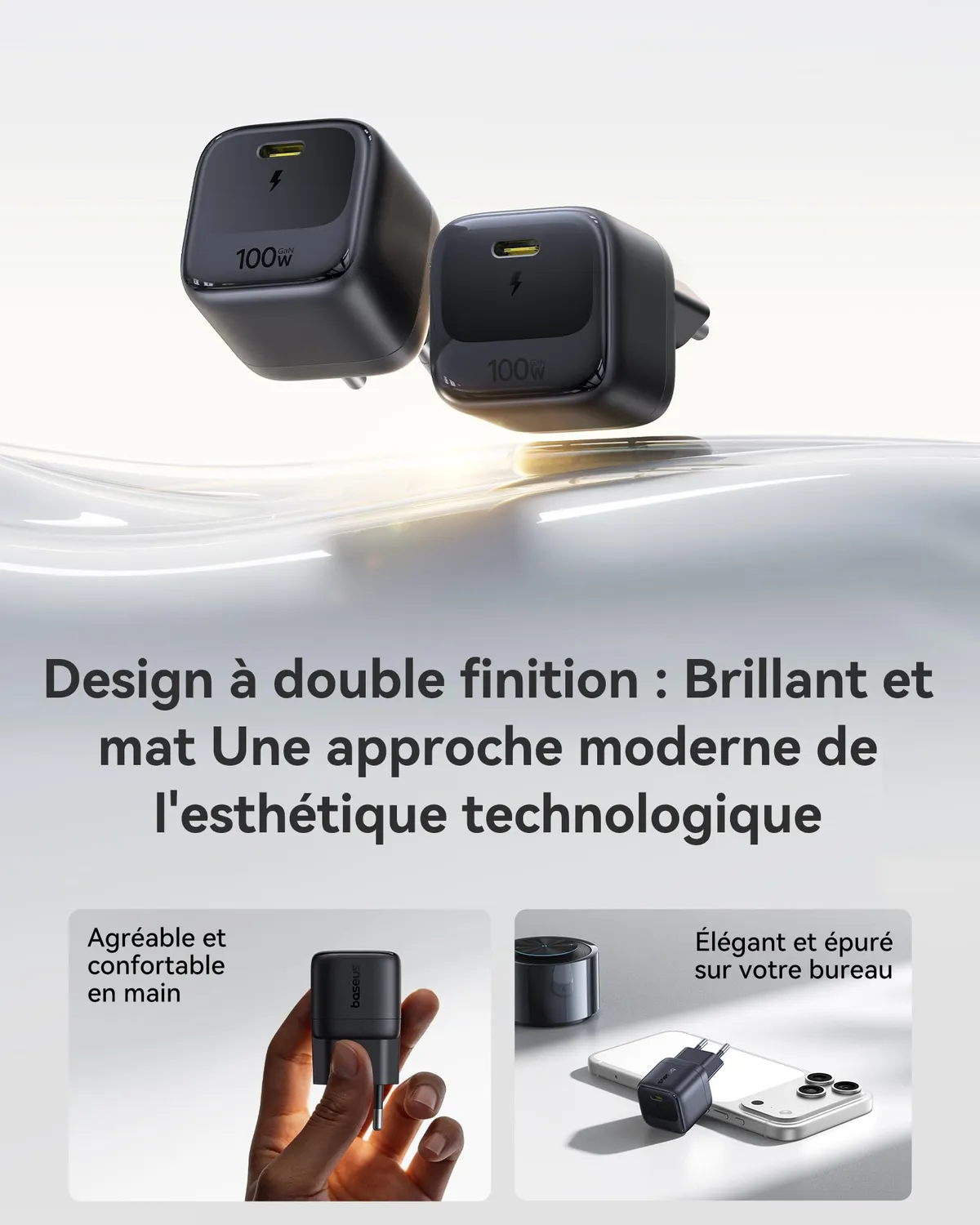 Baseus Enerfill chargeur USB-C 100 W GaN avec câble 1 m