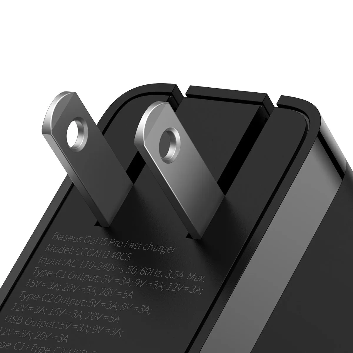 Baseus PowerMega 3 Ports chargeur rapide 140 W noir