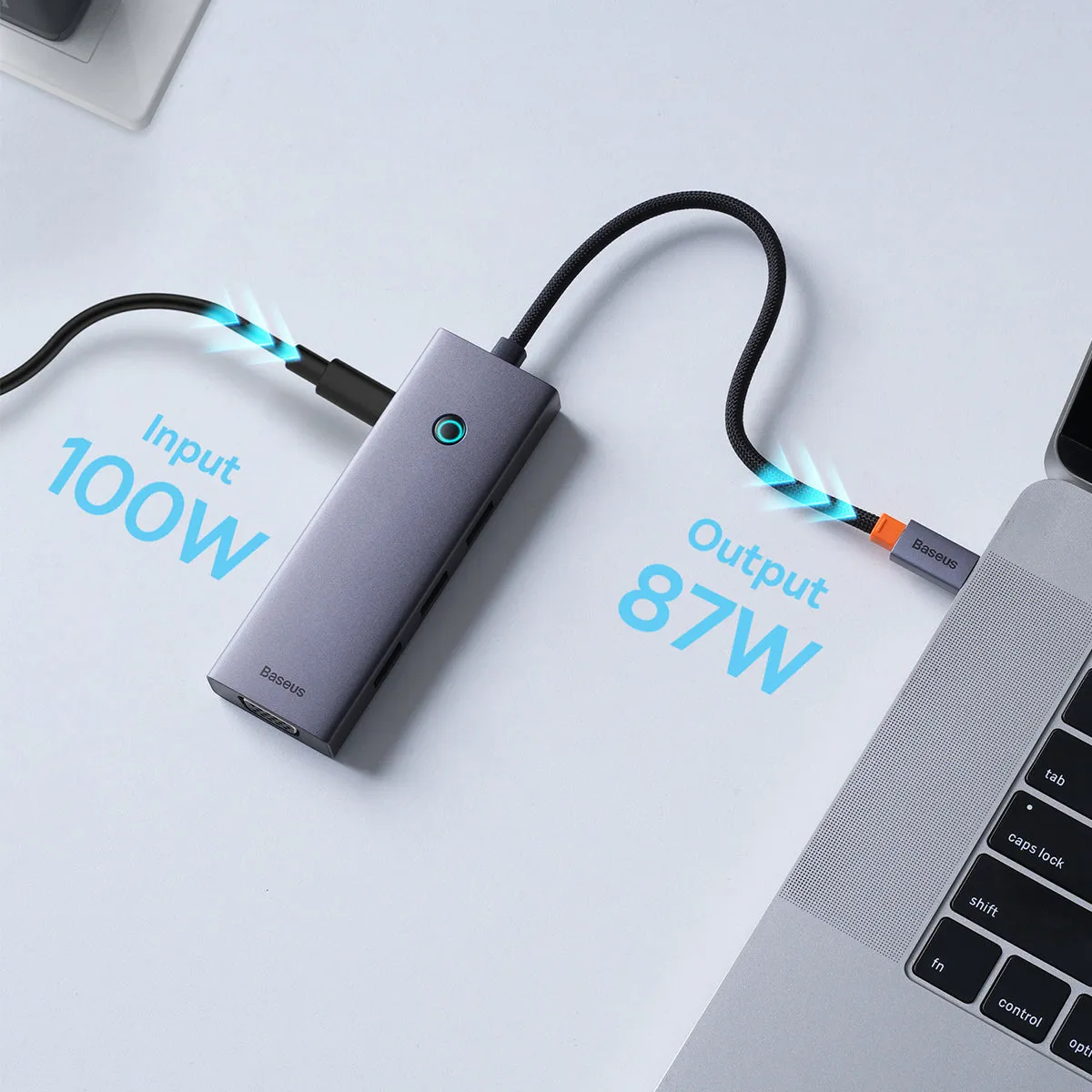 Baseus hub USB-C 7 en 1 triple écran 4K
