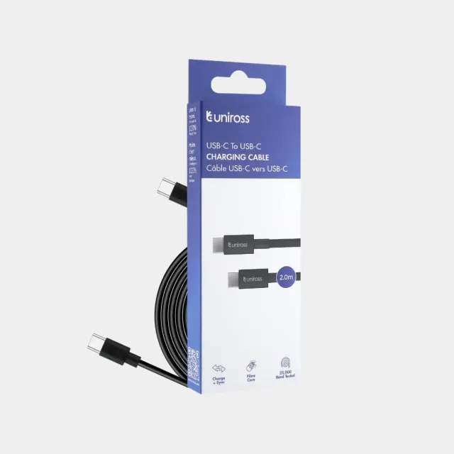 Uniross Câble USB-C vers USB-C 2m TPE cuivre