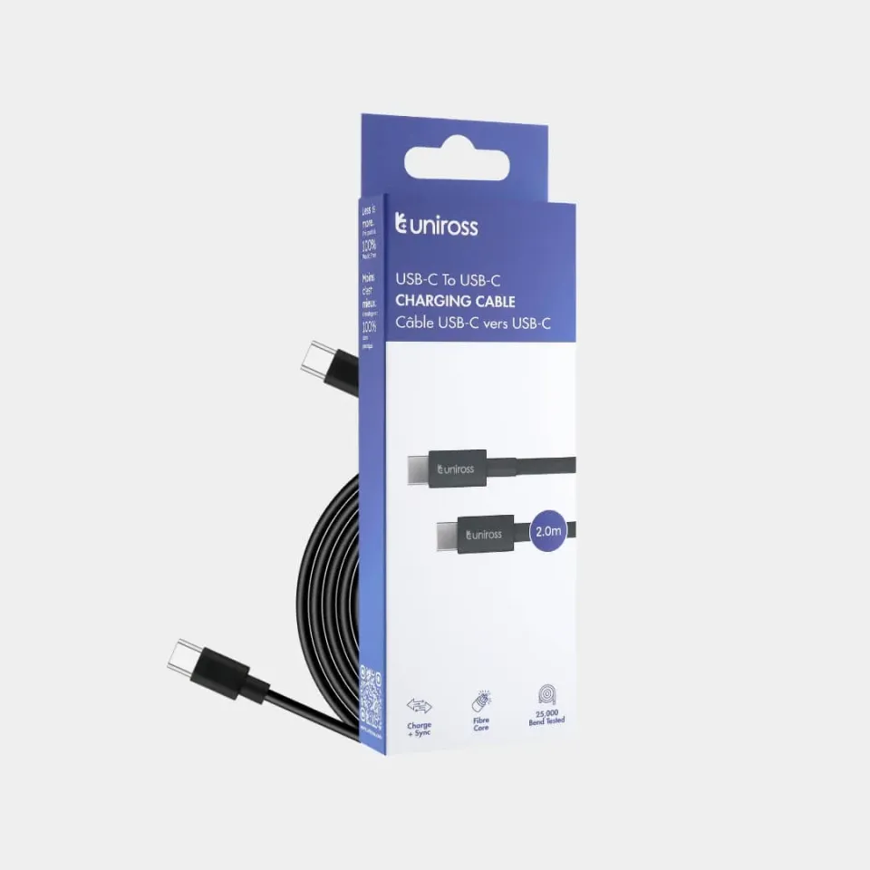 Uniross Câble USB-C vers USB-C 2m TPE cuivre