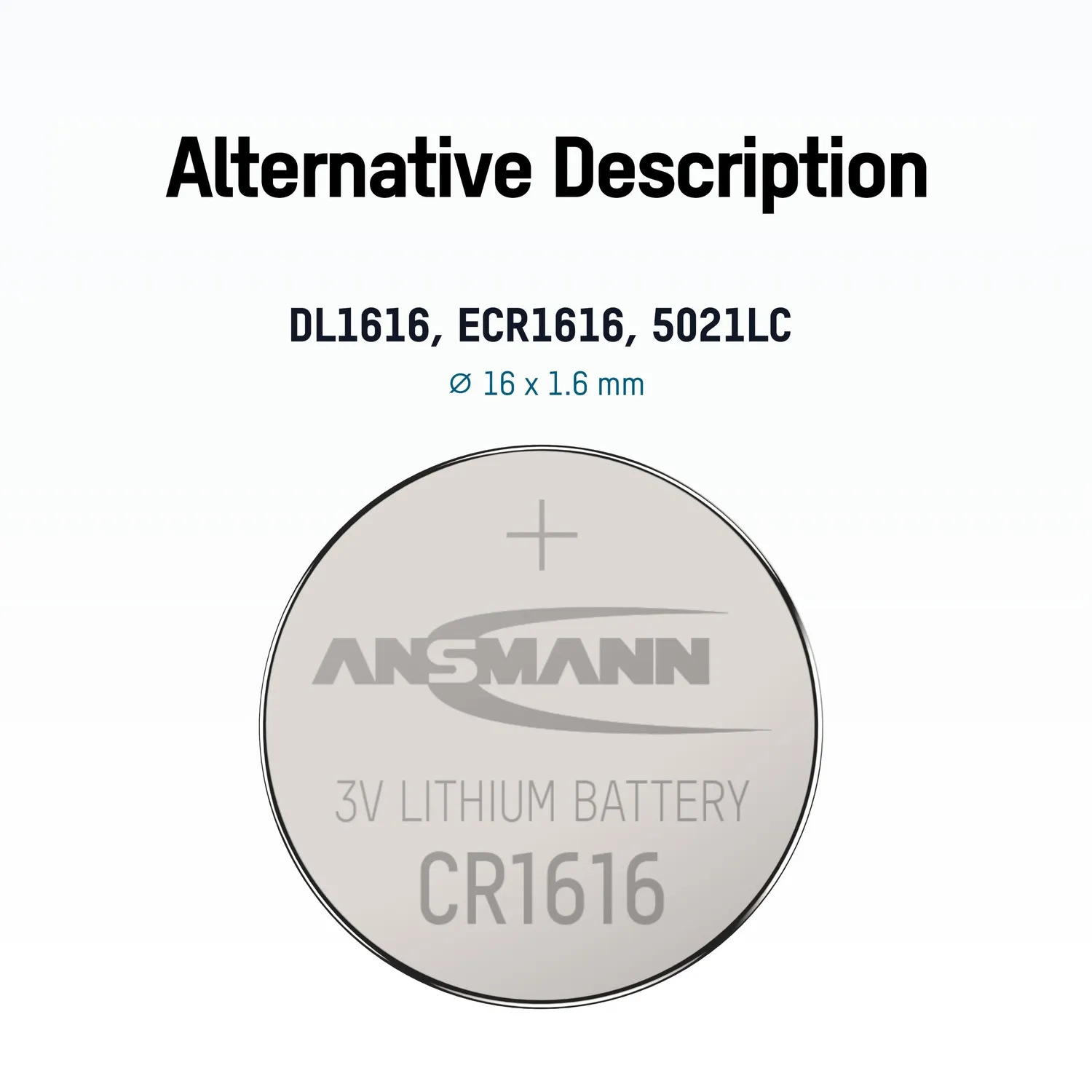 ANSMANN CR1616 Pile Bouton Lithium 3V 55 mAh
