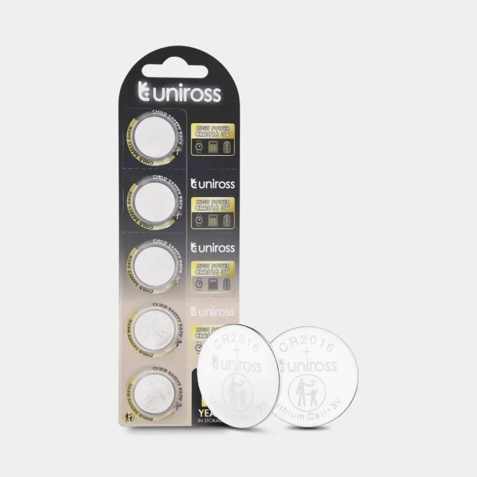 Uniross CR2016HP pile bouton lithium 3 V 85 mAh x5