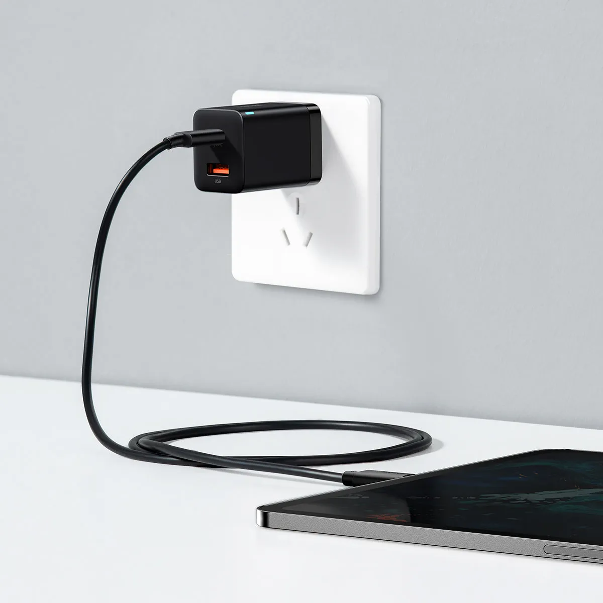 Baseus Super Si Pro Chargeur secteur 30W noir 2 ports