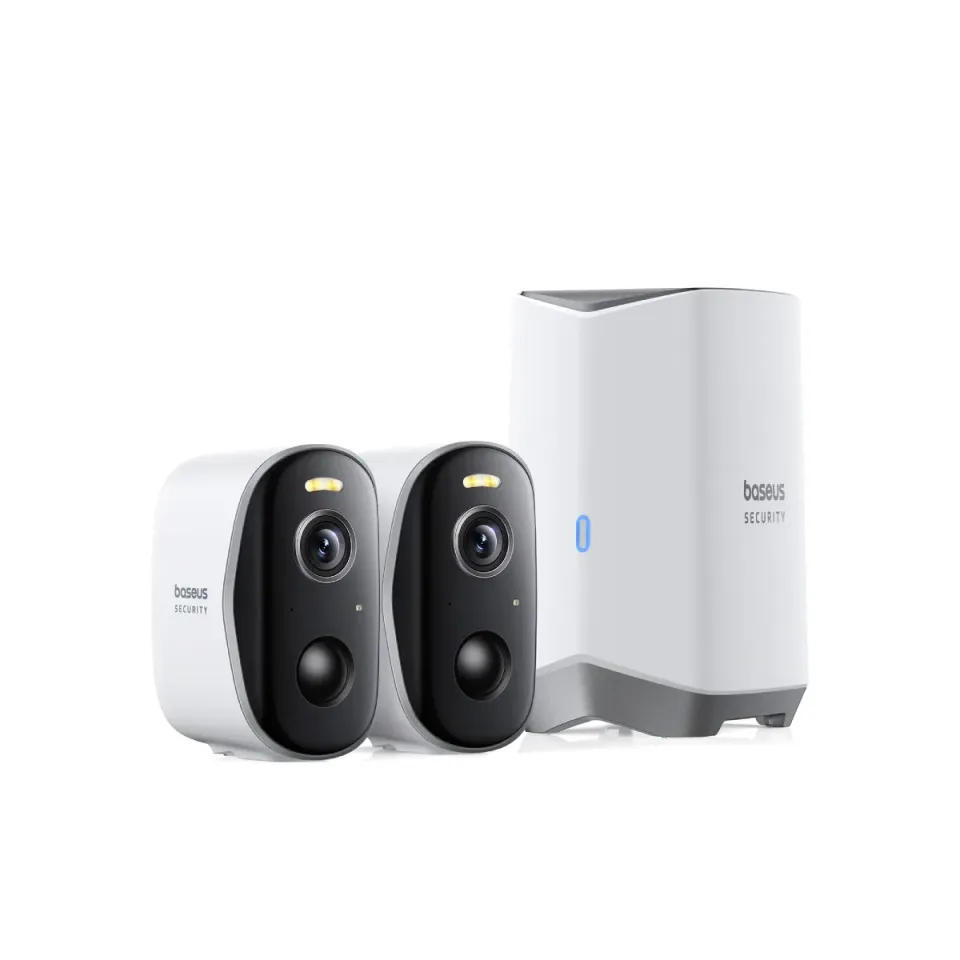 Baseus Security N1 Caméra Surveillance Extérieure 2K Kit 2
