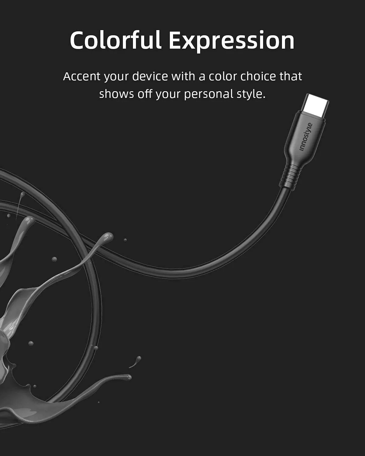 Innostyle Jazzy câble Lightning USB-C 1,2 m noir Kevlar