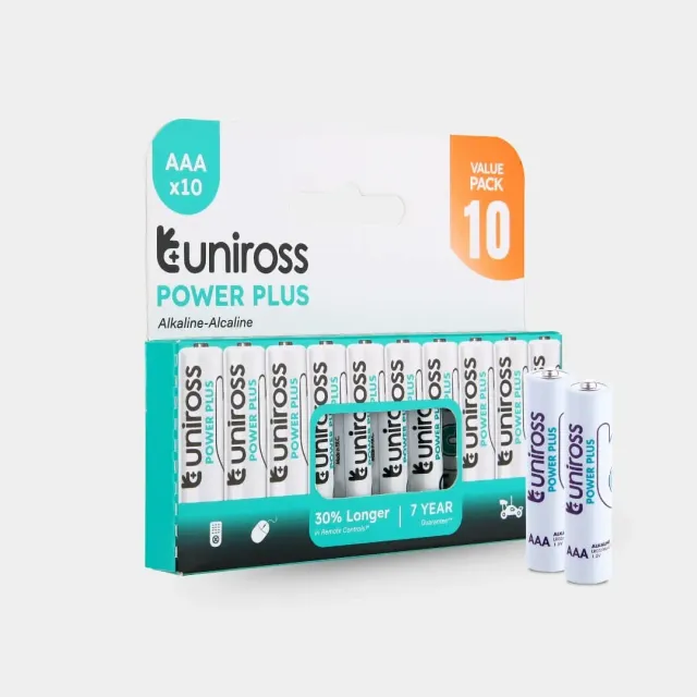 Uniross Power Plus LR03 AAA pile alcaline lot de 10 longue durée