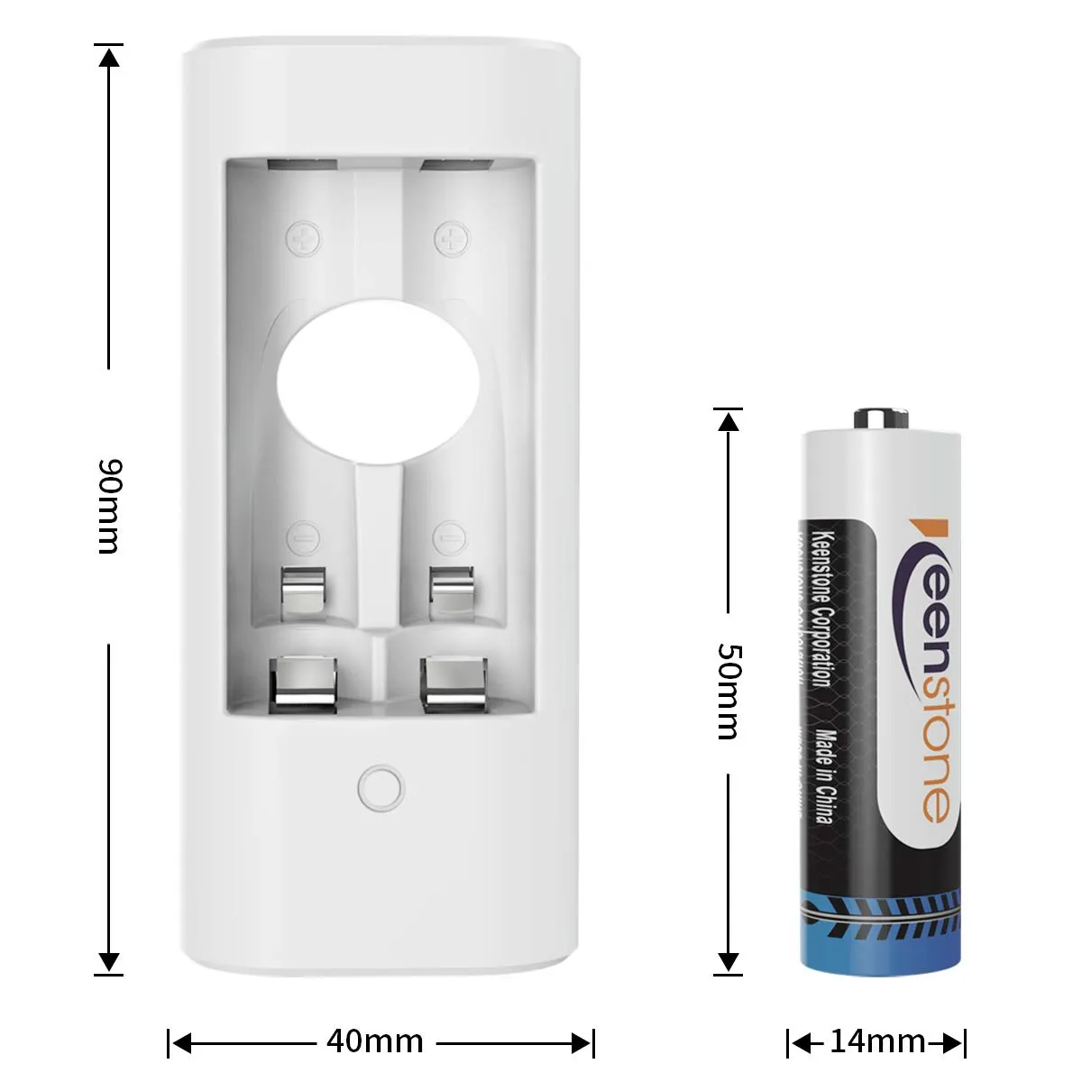 Keenstone LR6 AA lithium rechargeable 1,5 V, 4 piles et chargeur