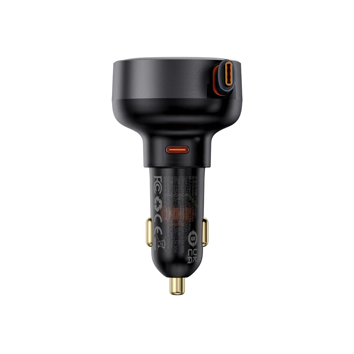 Baseus Enjoyment Pro chargeur voiture USB-C rétractable 60W