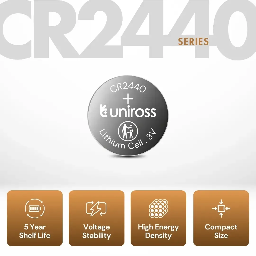 Uniross CR2440 pile bouton lithium industrielle 3 V 480 mAh